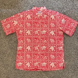 Reyn Spooner button down Aloha shirt. Red. Men’s LARGE